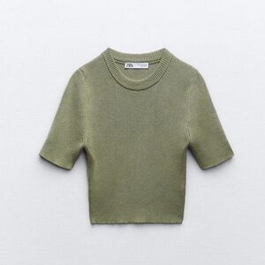 Zara Ribbed Knit Top